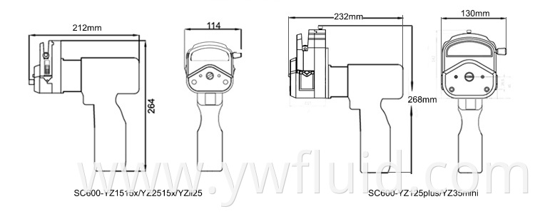 YWfluid Handheld sampling Peristaltic pump With a lithium battery for Lab equipment